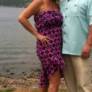 High Low Off The Shoulder Dress